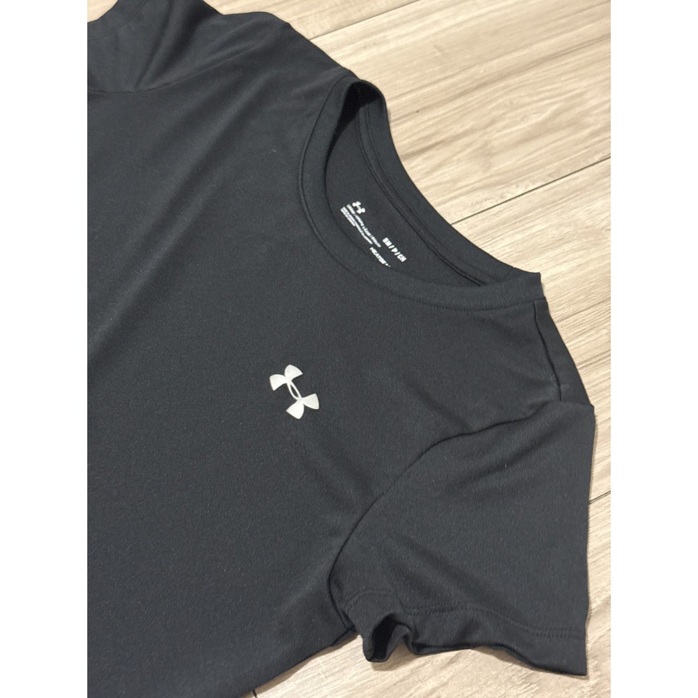 Under Armour HeatGear Womens Loose Fit Short Sleeve Athletic T-Shirt Black SM - Picture 2 of 6